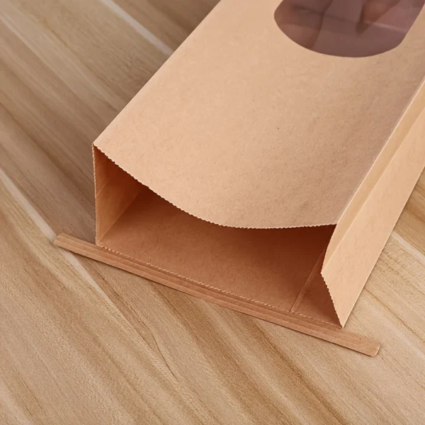 Kraft Paper Food Storage Bags with Clear Window