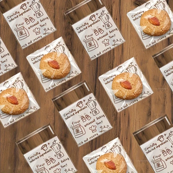 100-Pack Clear Self-Adhesive Plastic Bags for Party Favors