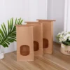 Kraft Paper Food Storage Bags with Clear Window