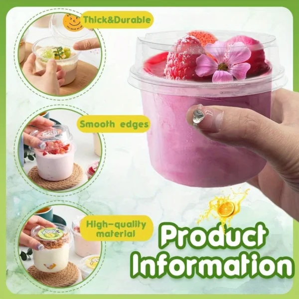 5e7adaa593da41599b4b56331aa77b4b-goods.webp 100pcs 5/8 oz Clear Plastic Disposable Dessert Cups