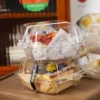 9a19f0ed-c735-4bc8-ab87-04f8c49f908f.webp 50pcs Clear Plastic Takeout Containers, Reusable Square Clamshell Food Boxes