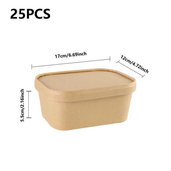 9d4388984aa54c1b9f809096b6c5450c-goods.webp 25pcs EcoMeal Kraft Lunch Boxes with Lids – Food-Grade & Durable