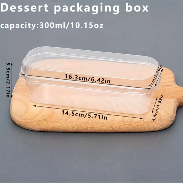 20pcs Plastic Square Cake Boxes with Lids