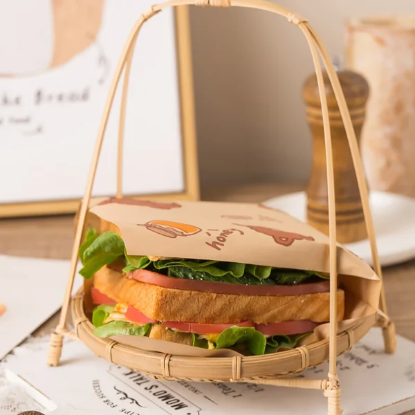 10pcs Little Bear Pattern Sandwich Bags