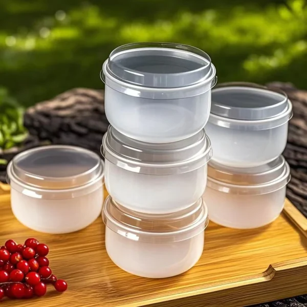 20pcs High-Temp Resistant Pudding Cups with Lids